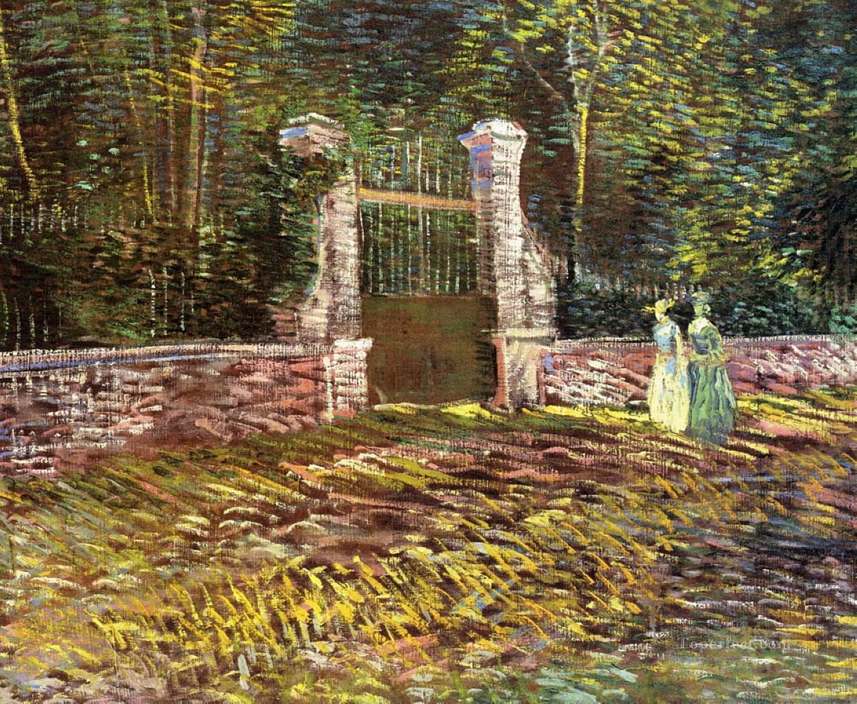 Entrance to the Voyer d Argenson Park at Asnieres Vincent van Gogh Oil Paintings